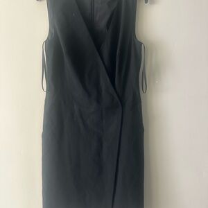 DKNY Black Wrap Mini Dress